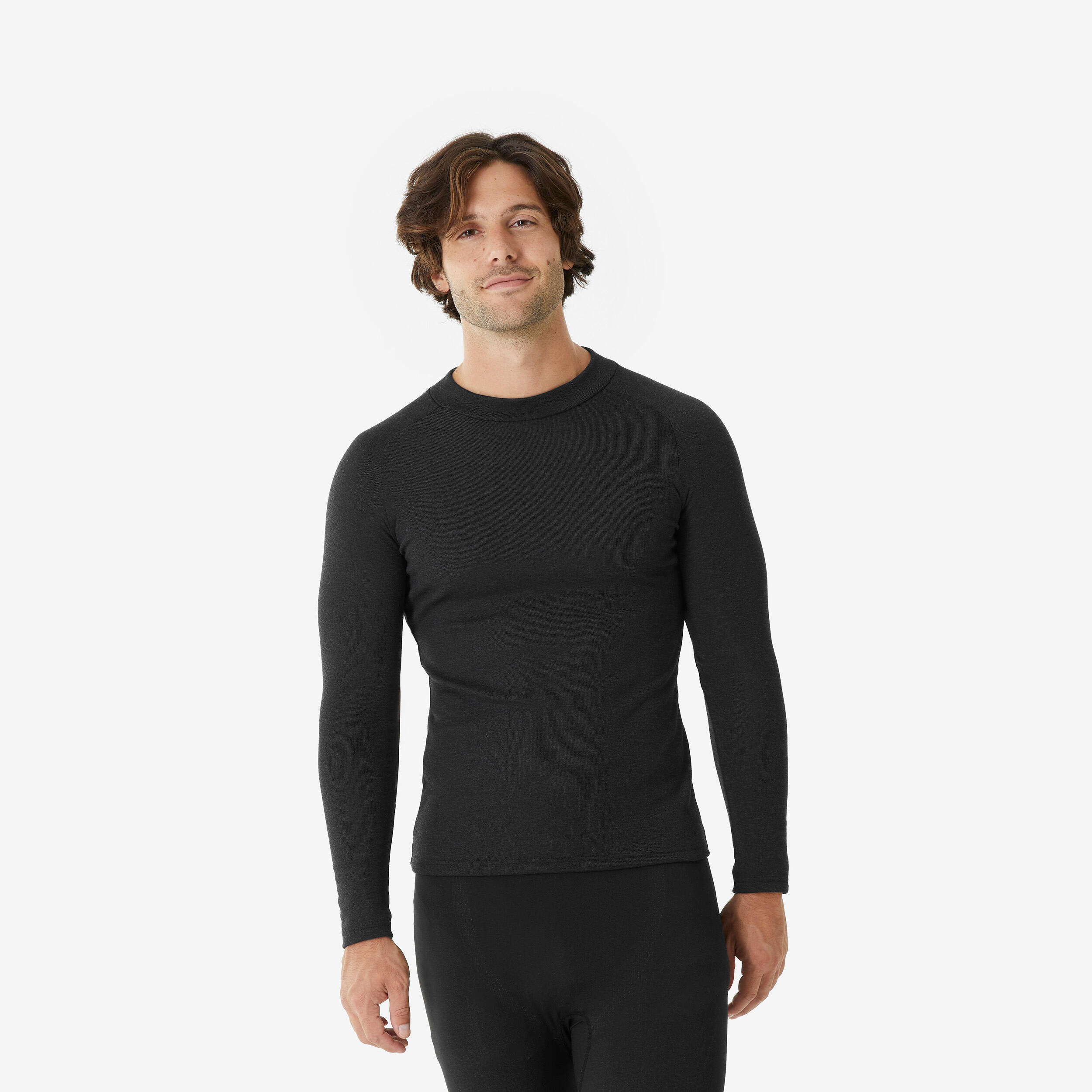 Playera térmica de esquí para hombre - BL 100 - Negro
